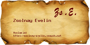 Zsolnay Evelin névjegykártya