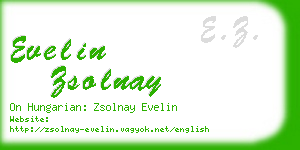 evelin zsolnay business card